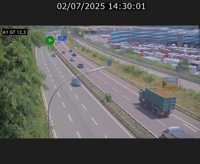 Traffic live webcam Luxembourg Senningerberg - A1 direction Allemagne - BK 12.3