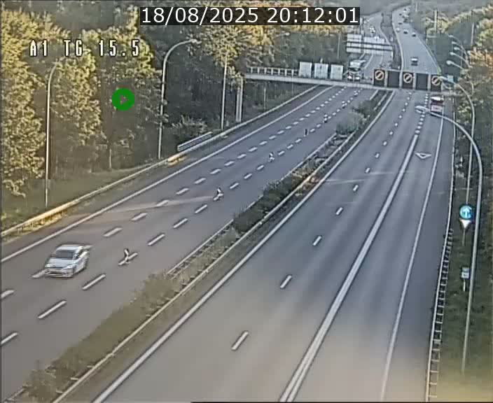 Traffic live webcam Luxembourg Munsbach - A1 direction Luxembourg - BK 15.5