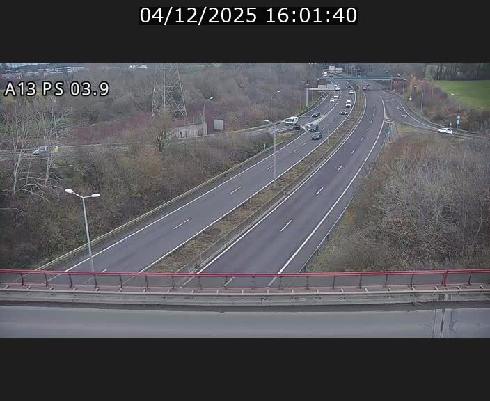 Traffic live webcam Luxembourg Differdange - A13 direction Esch-sur-Alzette - BK 3.9