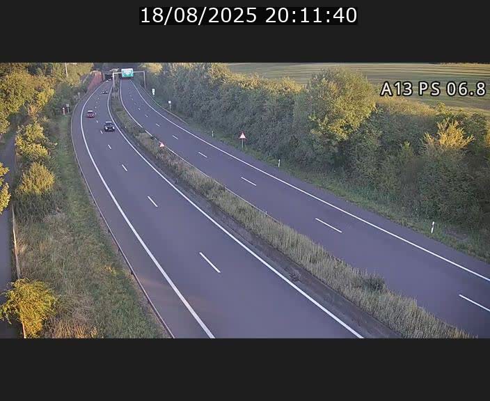 Traffic live webcam Luxembourg Ehlerange - A13 direction Esch-sur-Alzette - BK 6.8