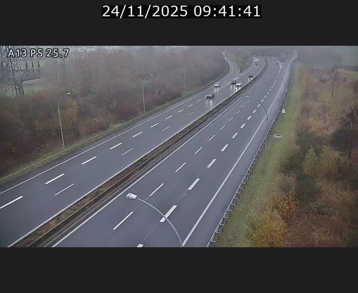 Traffic live webcam Luxembourg Frisange - A13 direction Allemagne - BK 26