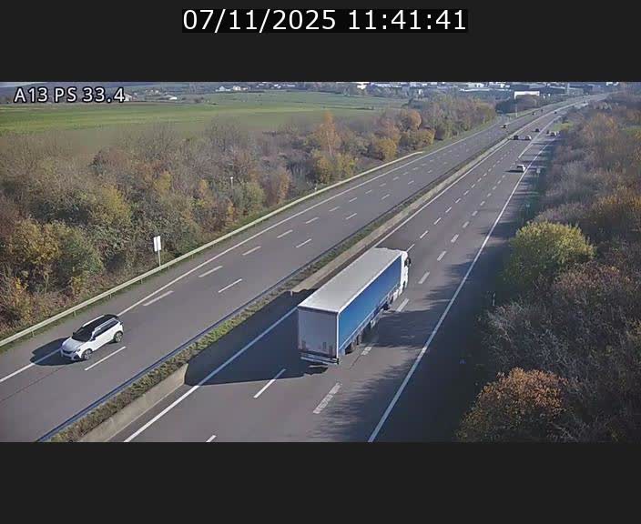 Webcam trafic sur A13 à hauteur de Mondorf-les-Bains en direction d'Altwies