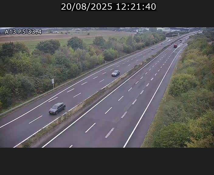Webcam trafic sur A13 à hauteur de Mondorf-les-Bains en direction d'Altwies