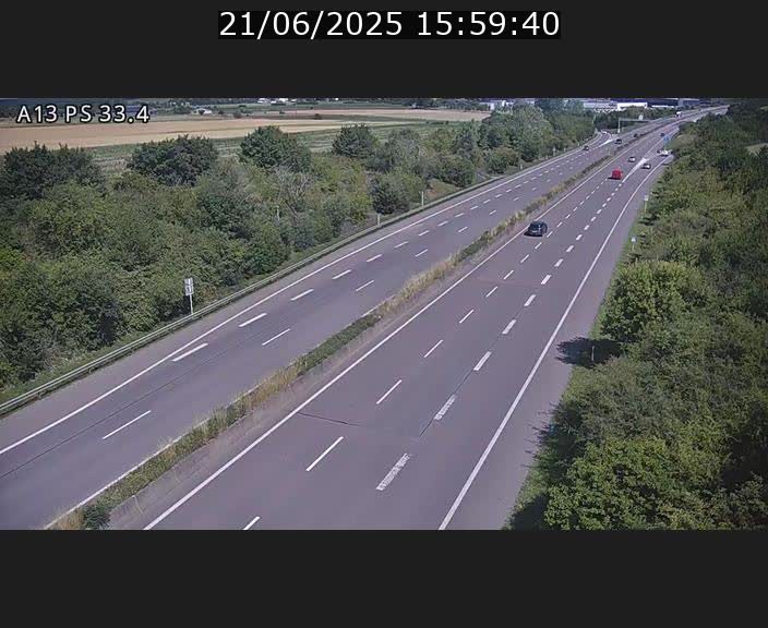 Webcam trafic sur A13 à hauteur de Mondorf-les-Bains en direction d'Altwies