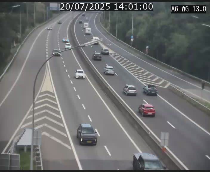 Traffic live webcam Luxembourg Mamer - A6 - BK 13 - direction Luxembourg/France/Allemagne