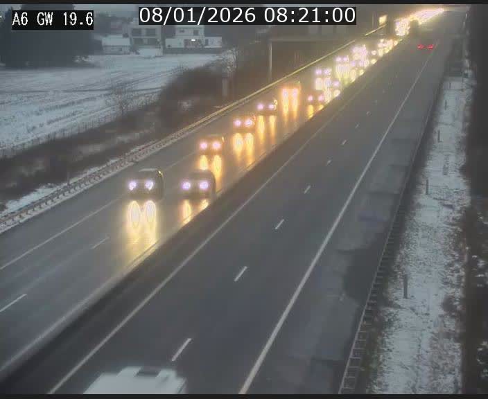 Traffic live webcam Luxembourg - Steinfort - A6 - BK 19.6 - direction Belgique