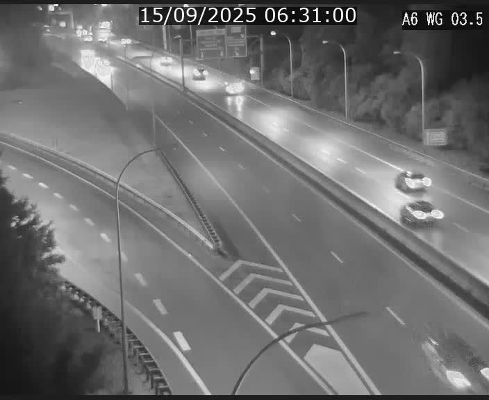 Traffic live webcam Luxembourg - Croix de Cessange - A6 - BK 3.5 - direction France/Allemagne