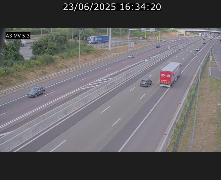 Webcam à l'Aire de Berchem au Luxembourg sur l'A3. Vue orientée vers la France