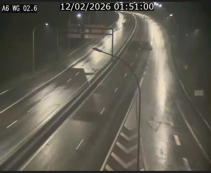 Traffic live webcam Luxembourg Croix de Cessange - A6 - BK 2.6 - direction France/Allemagne