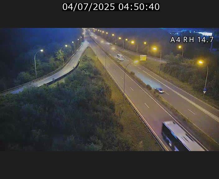 Traffic live webcam Luxembourg Jonction Lankelz - A4 - BK 14.7 - direction Luxembourg