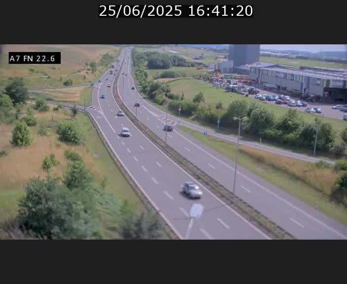 Caméra trafic Luxembourg - A7, Colmar-berg direction Mersch