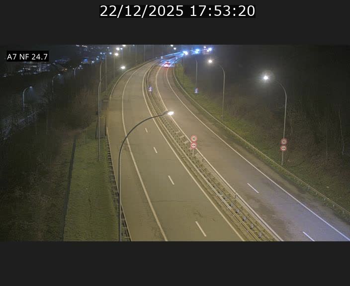 Caméra trafic Luxembourg - A7, Schieren direction Mersch