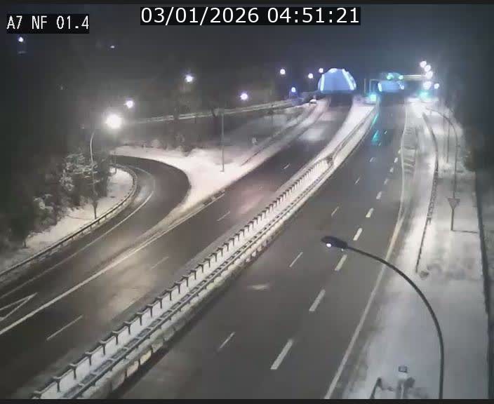 Caméra autoroute Luxembourg A7 - Echangeur Waldhaff - direction Tunnel Stafelter