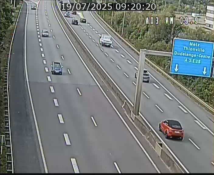 Webcam Autoroute à la Croix de Bettembourg - A3 - BK 9.9 - direction France