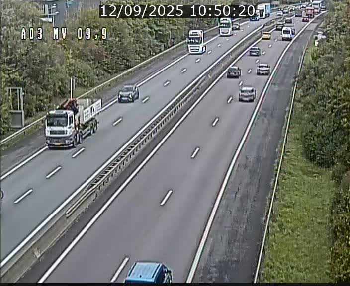 Webcam Autoroute à la Croix de Bettembourg - A3 - BK 9.9 - direction Luxembourg-Ville