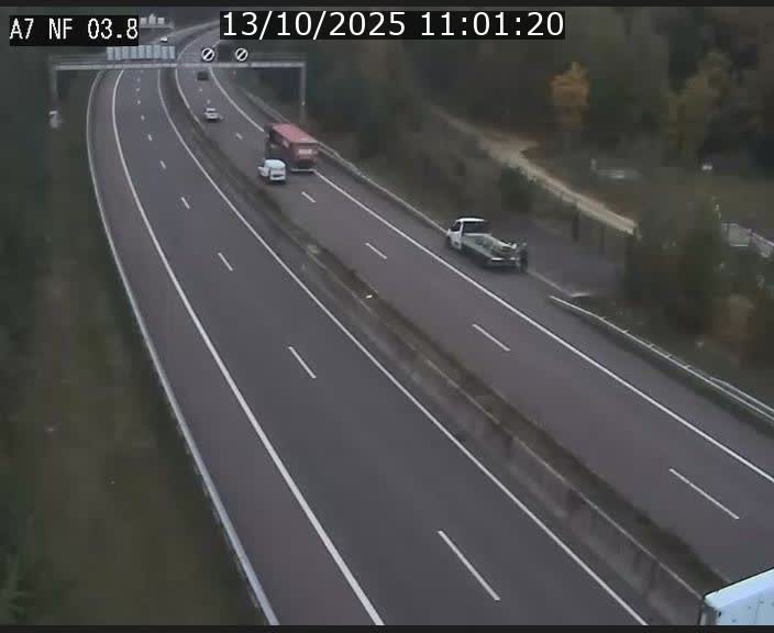 Webcam autoroute A7 au Luxembourg à la sortie du Tunnel Stafelter vers le Nord