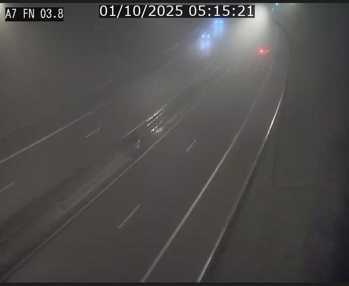 Caméra autoroute Luxembourg A7 - Passage à gibier Rëngelbour - direction Tunnel Stafelter