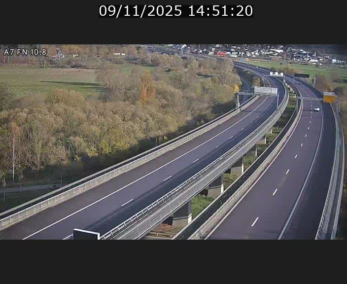 Caméra trafic Luxembourg - A7, Tunnel Gousselerbierg, sortie sud, direction rond-point Lorentzweiler (BK 10.8)