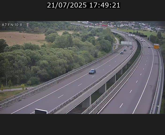 Caméra trafic Luxembourg - A7, Tunnel Gousselerbierg, sortie sud, direction rond-point Lorentzweiler (BK 10.8)