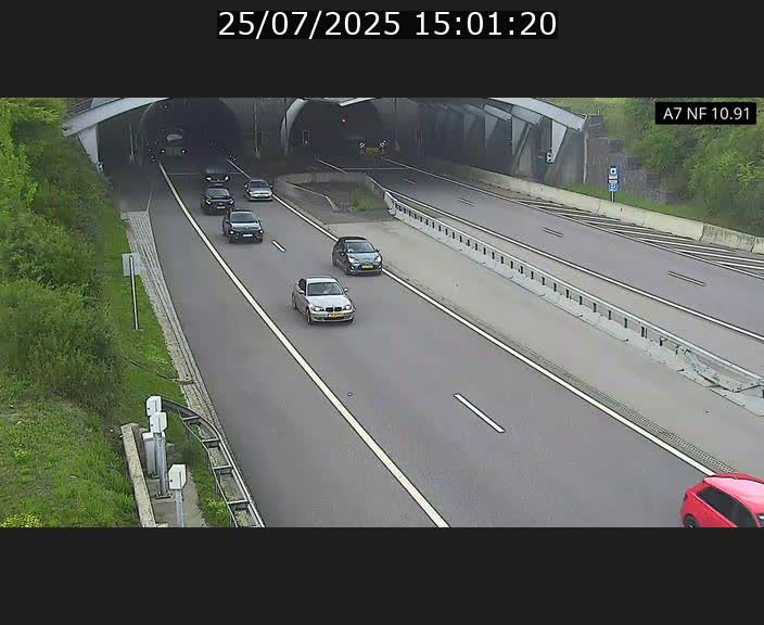 Caméra trafic Luxembourg - A7, Tunnel Gousselerbierg, entrée sud, direction Mersch