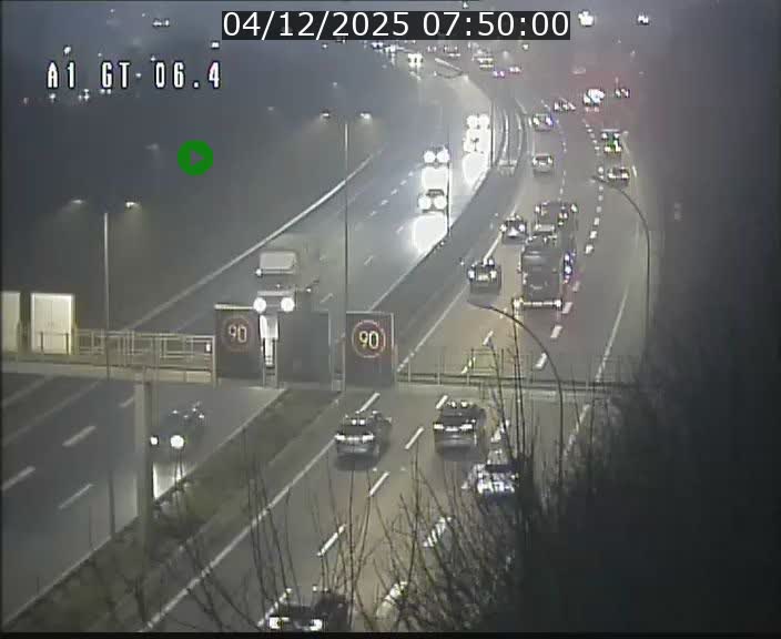 Traffic live webcam Luxembourg Hamm - A1 direction Sandweiler - BK 6.4
