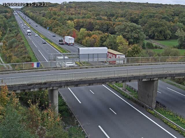 Caméra autoroute France - A31, Zoufftgen direction Luxembourg-ville, à la frontière entre la France et le Luxembourg