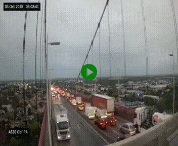 Webcam autoroute sur le périphérique de Bordeaux (A630) au nord de la ville. Caméra située sur le Pont d'Aquitaine.