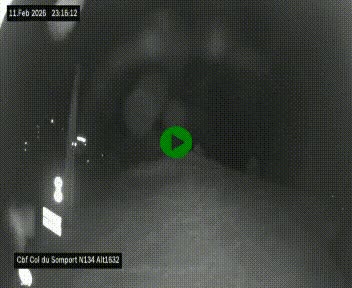 Webcam au col du Somport, côté français, sur la N134, dans les Pyrénées, en direction de l'Espagne, à 1632 mètres d'altitude