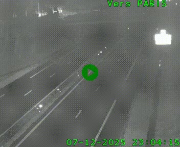 Caméra routière sur l'autoroute A20 au nord de Limoges, à la jonction avec la N520. Vue orientée vers Paris