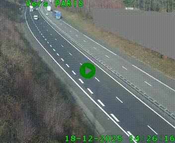 Caméra routière sur l'autoroute A20 à Saint-Pardoux-l'Ortigier, à la jonction avec l'A89. Vue orientée vers Paris