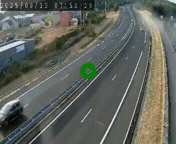 Caméra autoroute A75 à hauteur du col du rocher blanc en direction de Montpellier