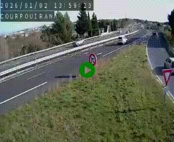 Caméra routière France - N109, Courpouiran - La plaine, en direction de Clermont l'Hérault, à la sortie de Montpellier