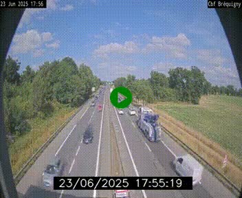 Webcam sur le périphérique de Rennes (N136) à hauteur du quartier Bréquigny, au sud de la ville