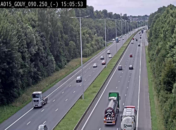 Webcam autoroute Belgique - Gouy-lez-piéton - E42 - BK 90.3
