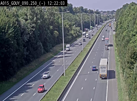 Webcam autoroute Belgique - Gouy-lez-piéton - E42 - BK 90.3