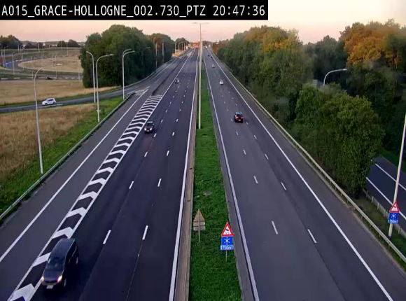 Caméra trafic Belgique - Grâce-Hollogne - E42, jonction avec A604, direction Loncin/Aéroport de Liège -  BK 3.2