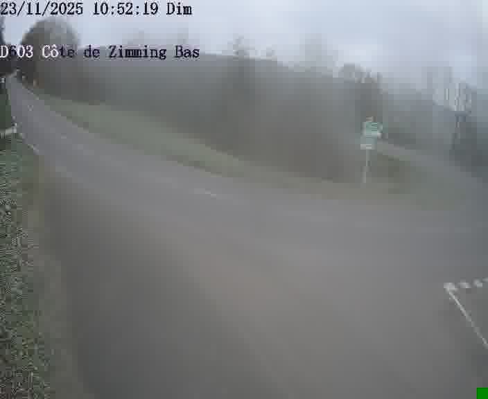 Webcam sur la D603 située dans la Côté de Zimming-bas, dans le virage en demi-tour, à la jonction avec la D74