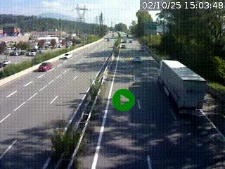 Caméra routière à hauteur des centres commerciaux et de la sortie 14 en direction d'Albertville