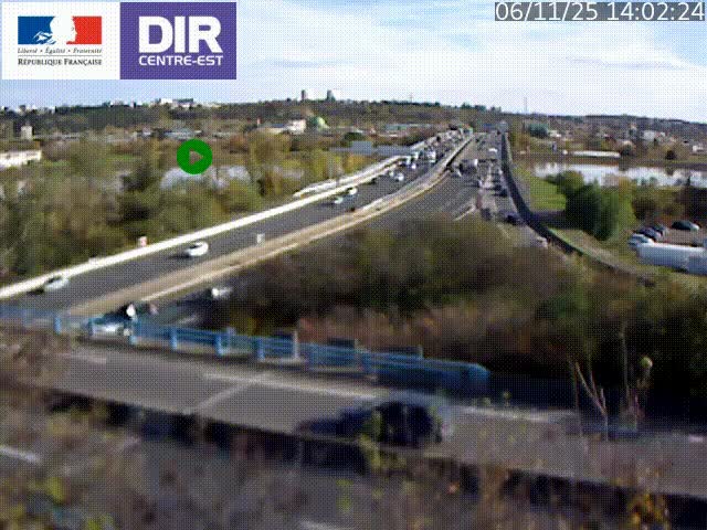 Webcam autoroute sur A450 à Pierre-Bénite en direction de Lyon et de l'autoroute A7