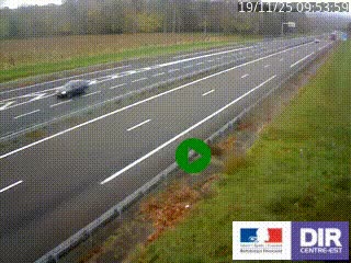 Webcam autoroute sur l'A77 à hauteur de Pouilly-sur-Loire en direction de Nevers