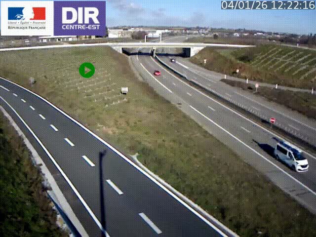 Webcam sur le contournement de Valence, sur la Nationale 7, caméra orientée vers Lyon