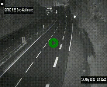 Webcam routière à hauteur de Bois-Guillaume en périphérie de Rouen. Vue orientée vers Rouen