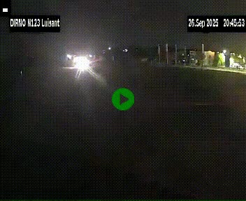 Webcam en périphérie de Chartres sur la N123, à hauteur de Luisant. Vue orientée vers Chartres
