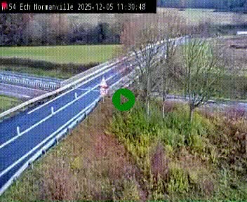 Webcam à hauteur du Leclerc Normanville sur la N154. Vue orientée vers Rouen