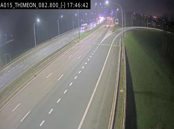 Caméra trafic Belgique - Thiméon - E42, jonction avec A54 (E420) direction La Louvière/Charleroi - BK 82.82
