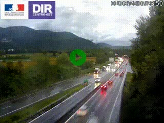 Caméra trafic à Meylan sur la Rocade-Sud de Grenoble en direction d'Aix-en-Provence