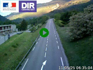 Web cam sur la N90 à Aime, en provenance de Bourg-Saint-Maurice et en direction d'Albertville