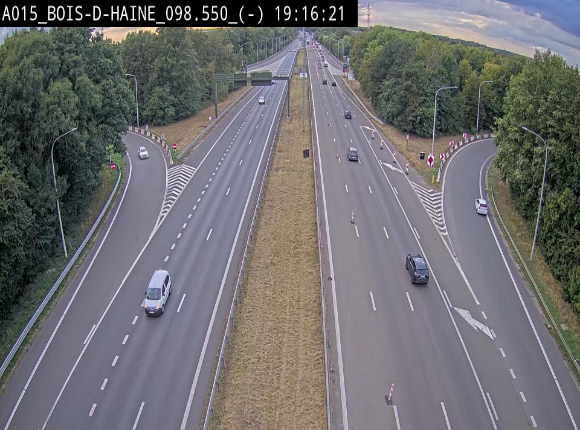 Webcam autoroute Belgique - Bois d'Haine - E42 - BK 98.6