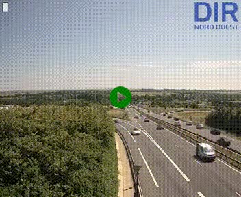 Webcam au début de l'A84 sur le périphérique Ouest de Caen (N814) à hauteur de la sortie 9, Porte de Bretagne