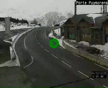 Webcam Col du Puymorens sur N320, en direction de Pas de la Casa (Andorre)